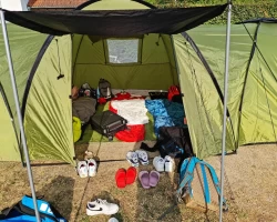 abschlussreise e3a camping in oberweiler maedchenzelt