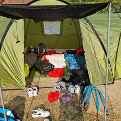 abschlussreise e3a camping in oberweiler maedchenzelt